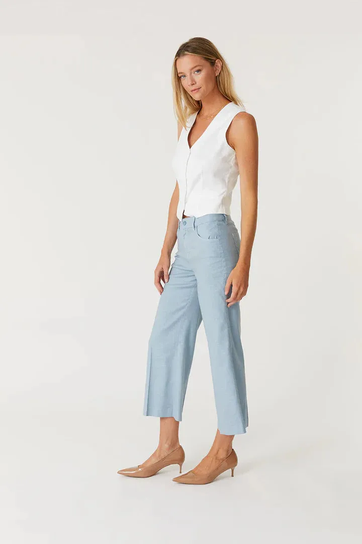 Annabelle Crop Wide Leg by Level 99 in Thistles