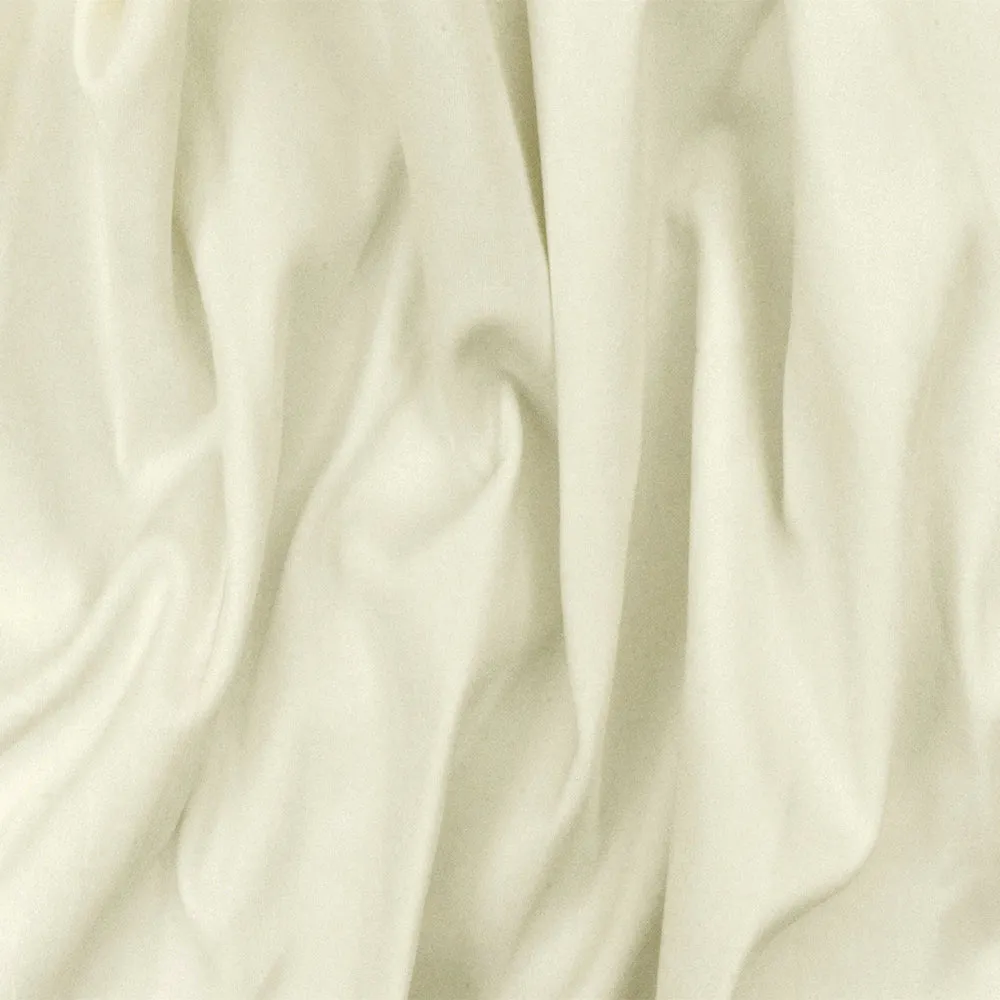 Antique Ivory Solid Stretch Polyester Interlock Knit Fabric