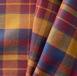Autumnal Plaid Spiced Pumpkin Cotton Flannel (Made in Japan)