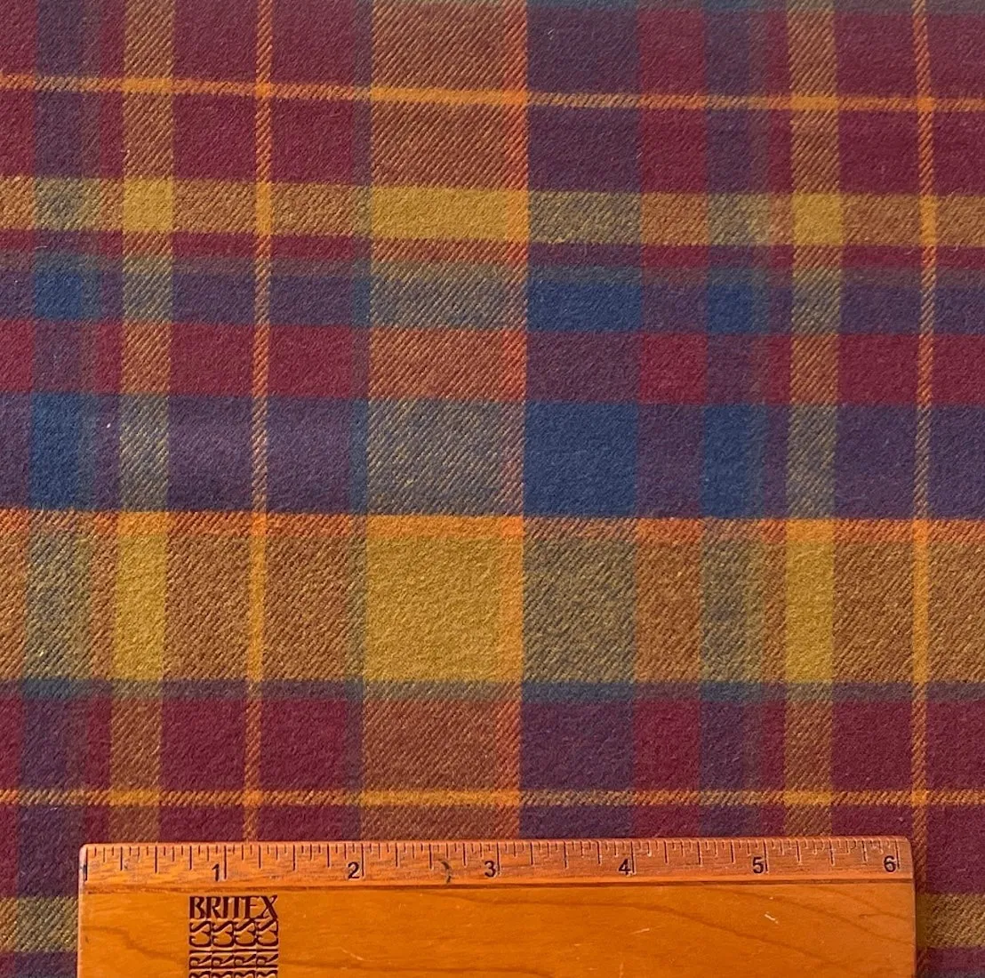 Autumnal Plaid Spiced Pumpkin Cotton Flannel (Made in Japan)
