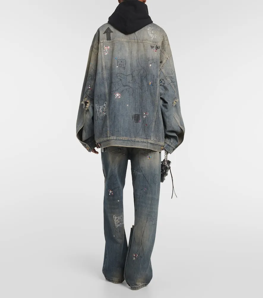 Balenciaga Embellished denim jacket