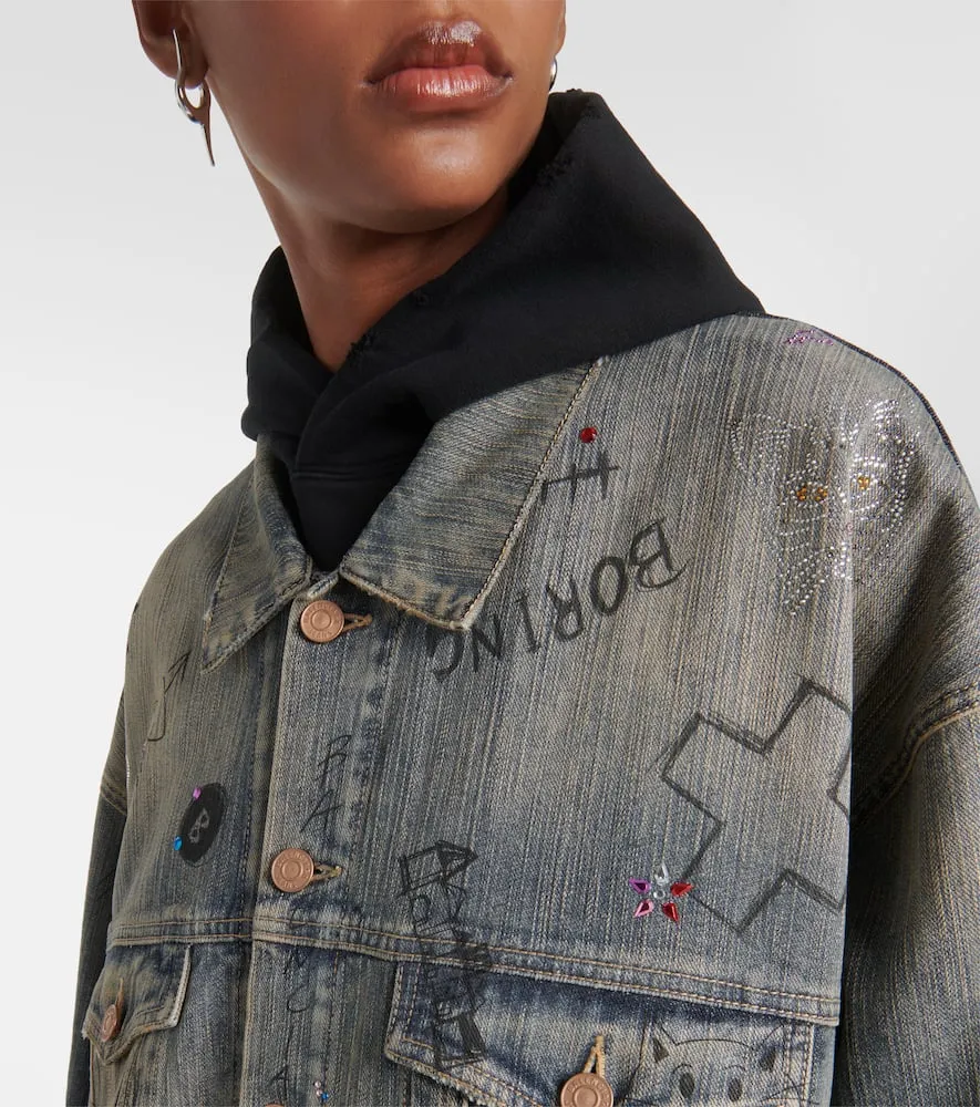 Balenciaga Embellished denim jacket
