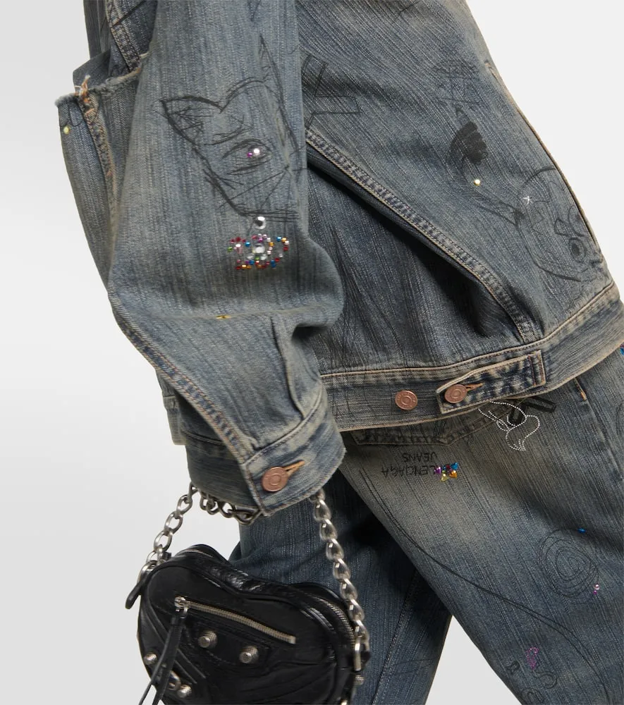 Balenciaga Embellished denim jacket