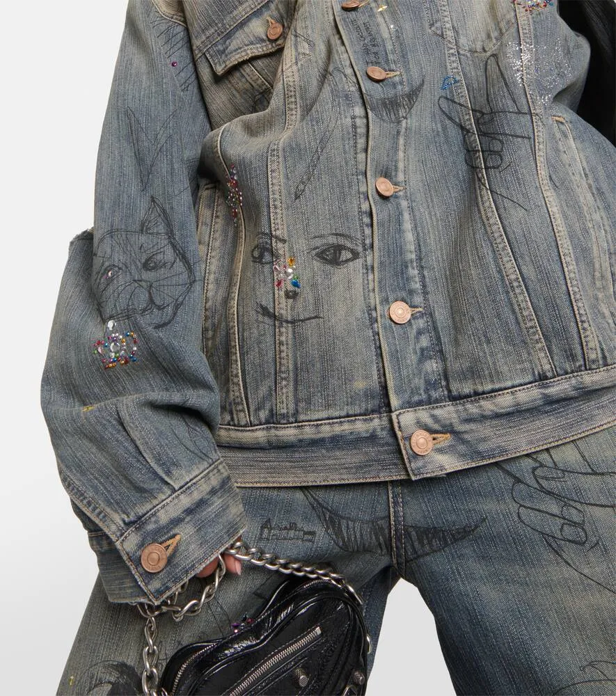 Balenciaga Embellished denim jacket