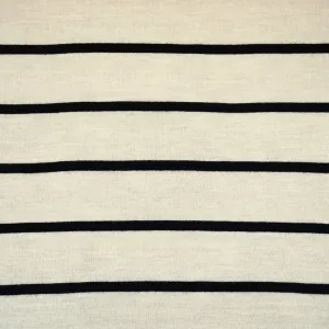 Black-White Rayon Poly Stretch Spandex Stripe Jersey Knit Fabric
