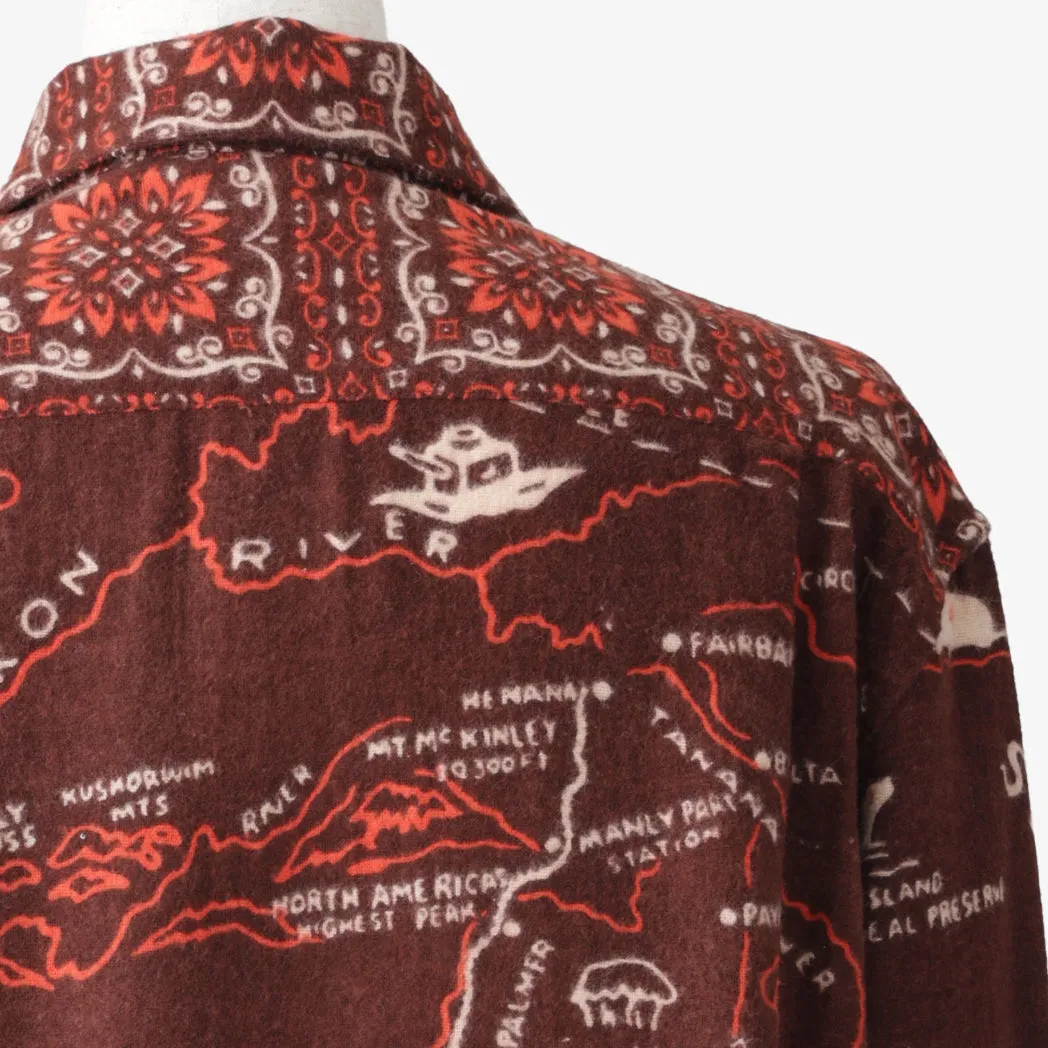 Cotton Flannel Alaska Frill Shirts フランネルフリルシャツ アラスカ / Pim66FL-AL-c2 Brown