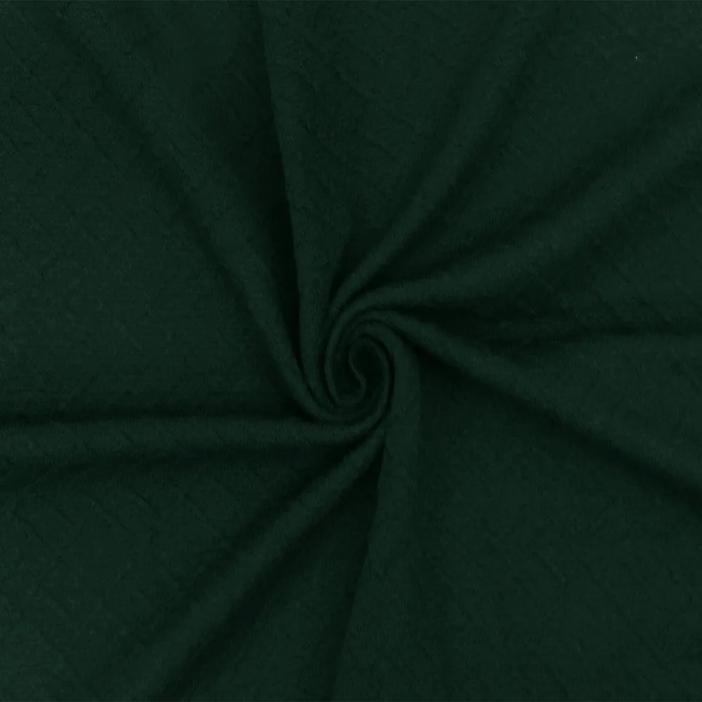 Fantasy Green Abstract Tile Jacquard Stretch Rayon Double Knit Fabric