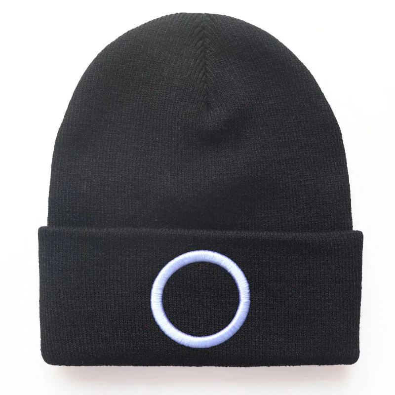 Geometric Embroidered Knit Beanies