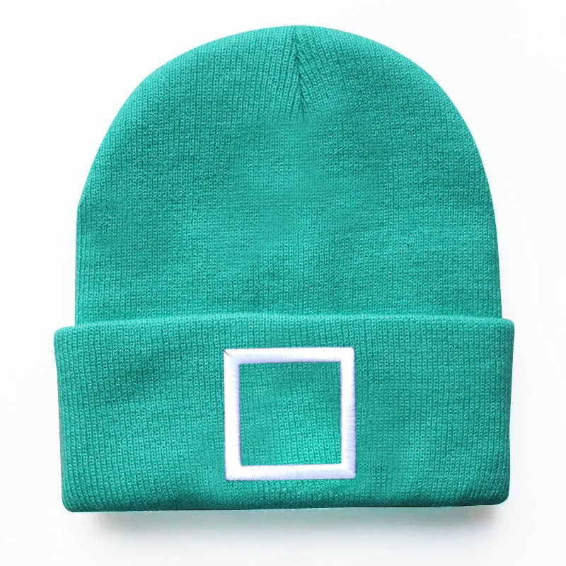 Geometric Embroidered Knit Beanies