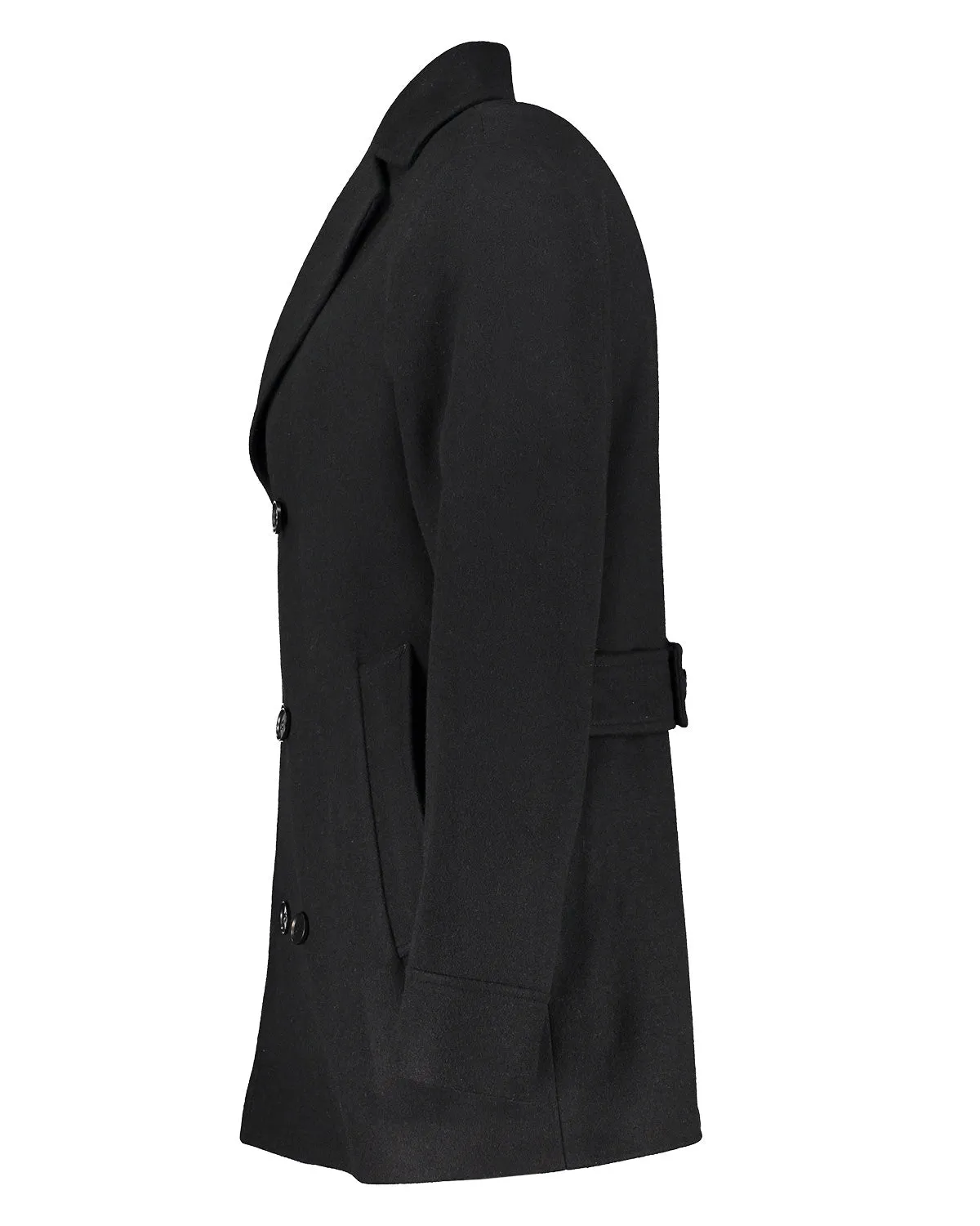 Haddock Black Pea Coat