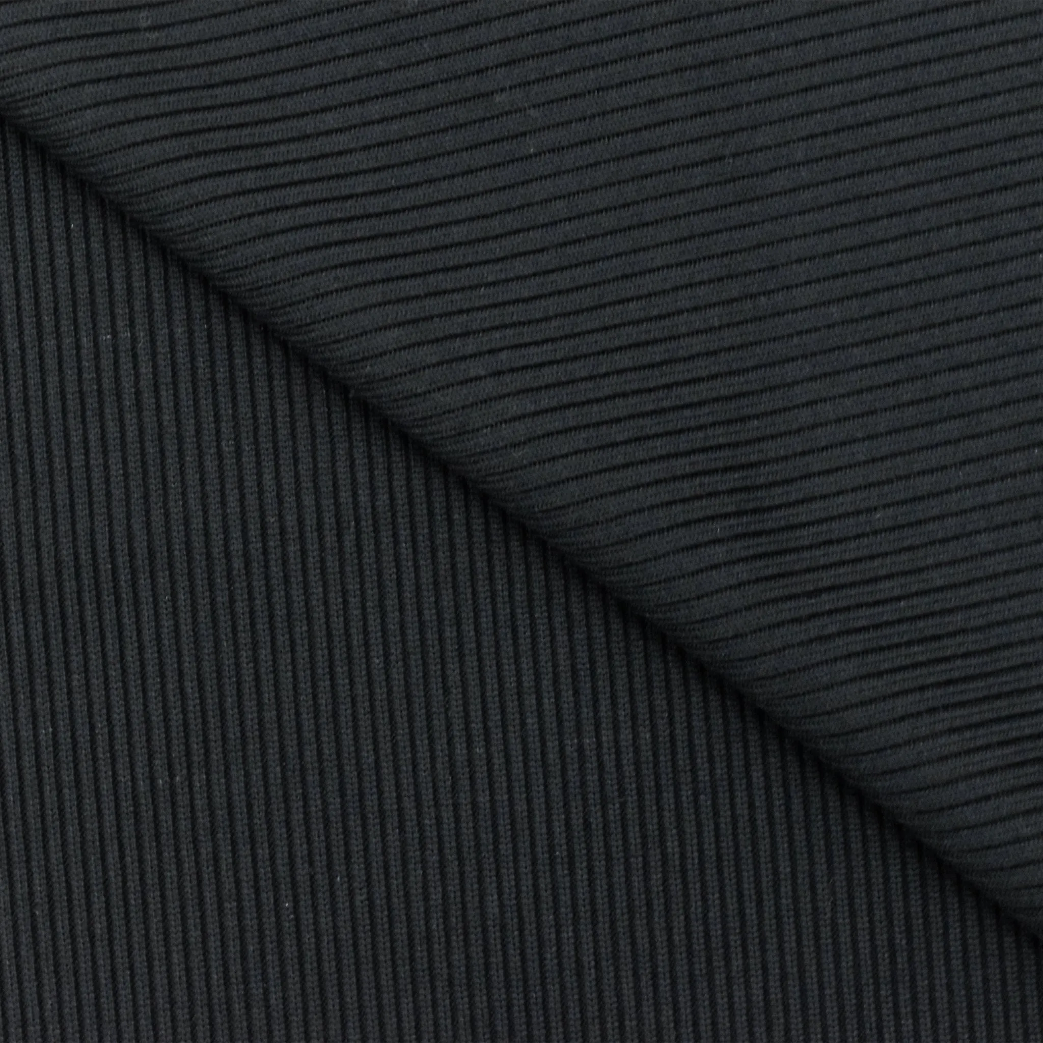 Jet Black Blue Famous Maker Stretch 2x2 Rib Knit Yoga Activewear Fabric