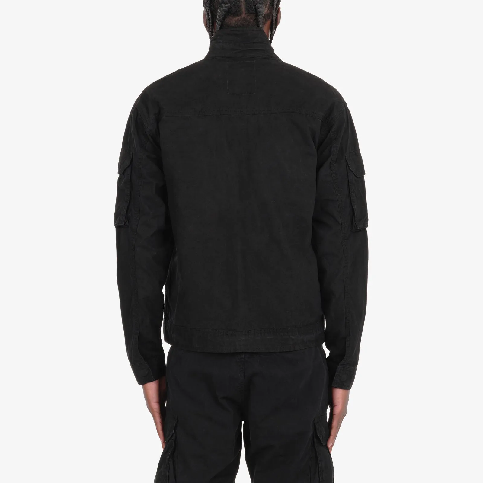 JET BLACK CARGO JACKET