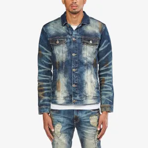 KHAKI TINT BLUE DENIM JACKET