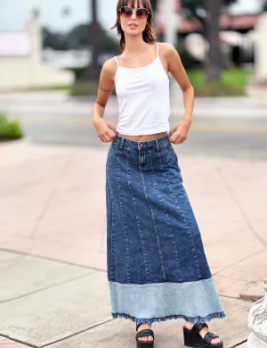 Let's Go Denim Maxi Skirt
