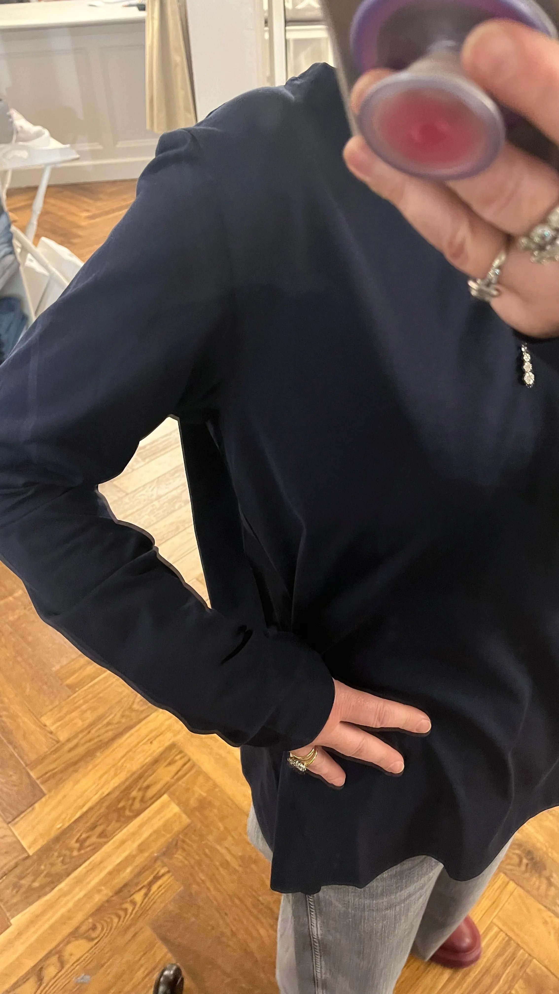 Lis Lareida Temin Long Sleeve Tee in Navy
