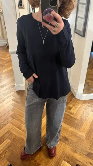 Lis Lareida Temin Long Sleeve Tee in Navy