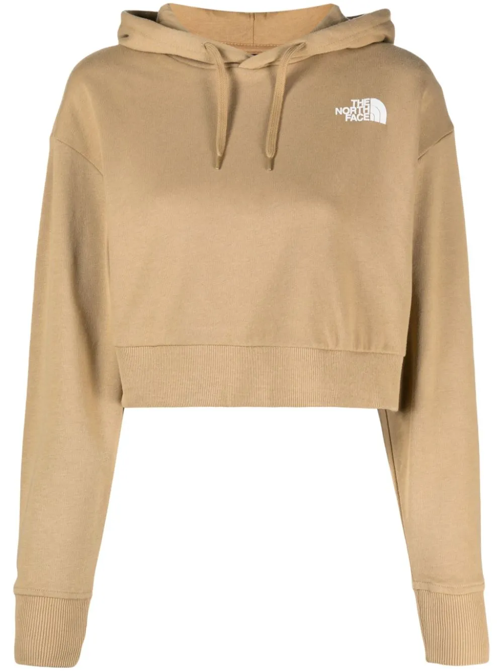 logo-print cropped hoodie