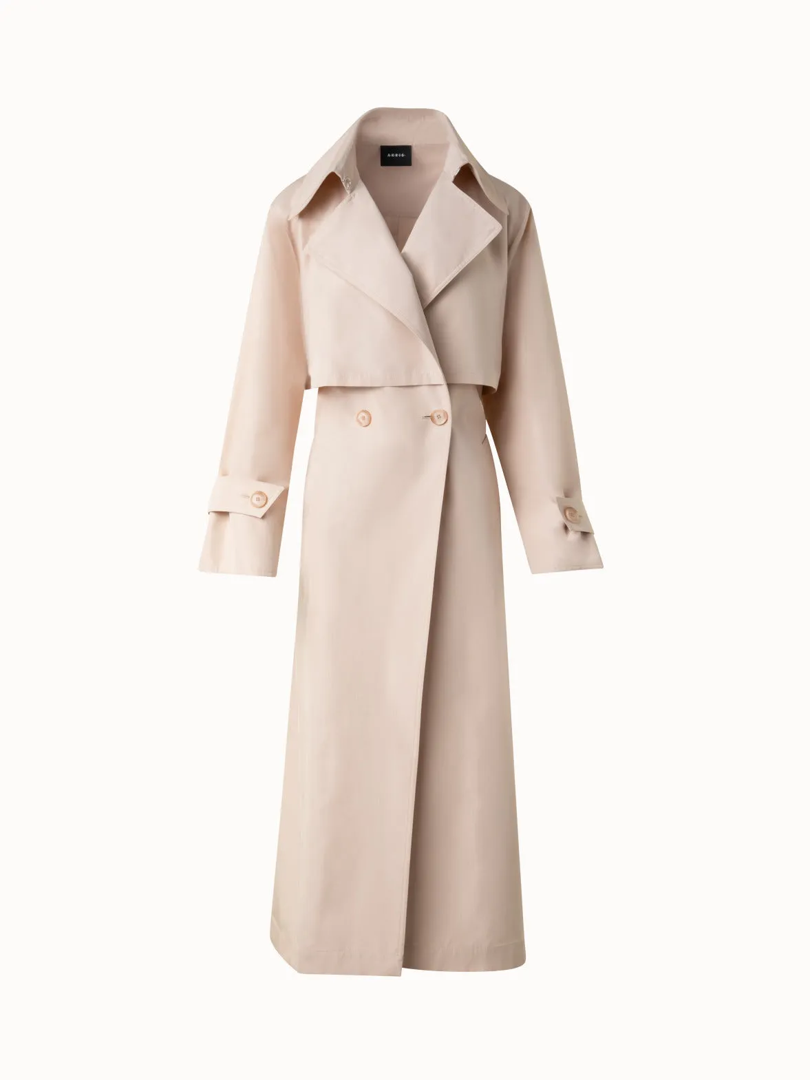 Oversized Trench Coat in Silk Taffeta