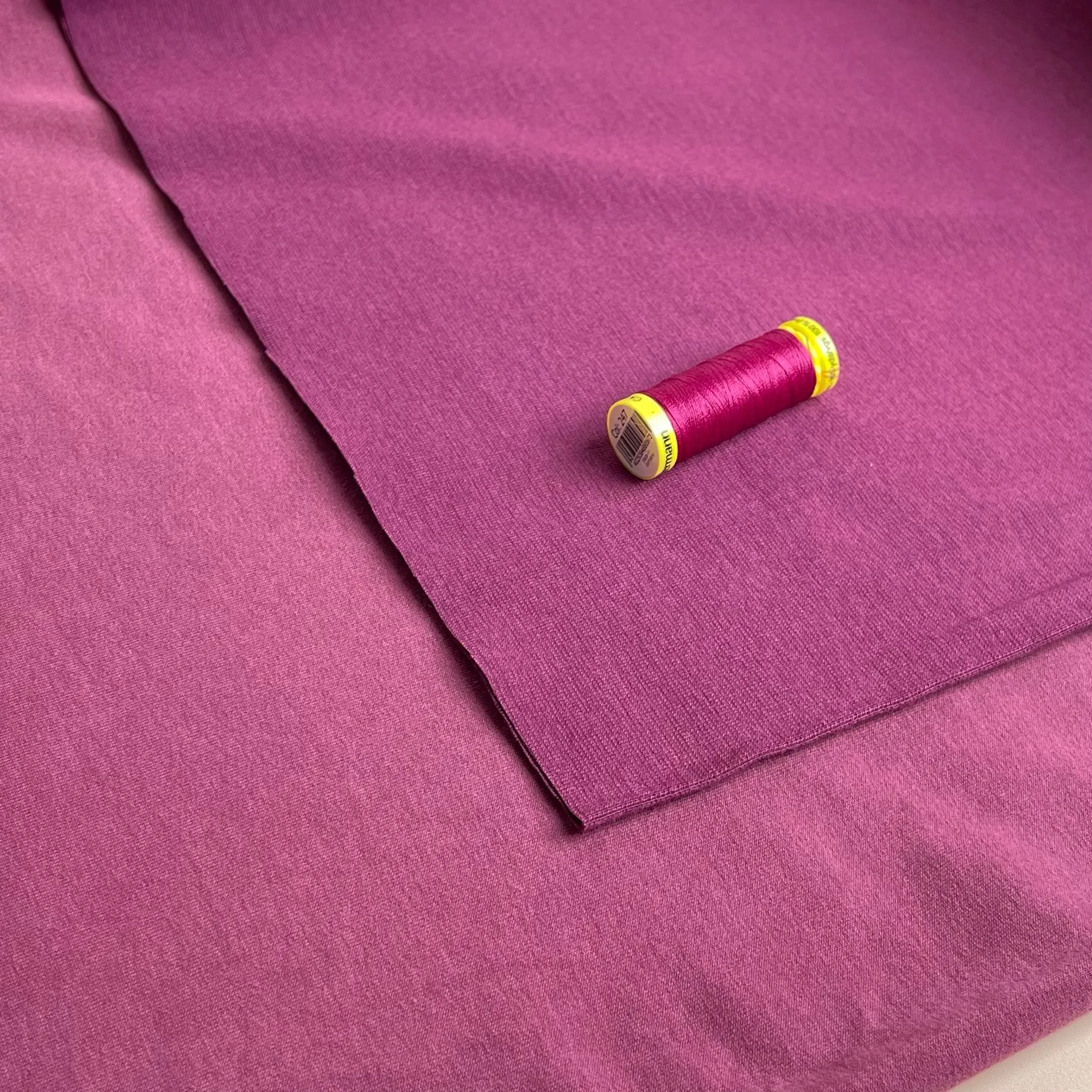 Peach Soft GOTS Organic Cotton Sweat-shirting in Plum