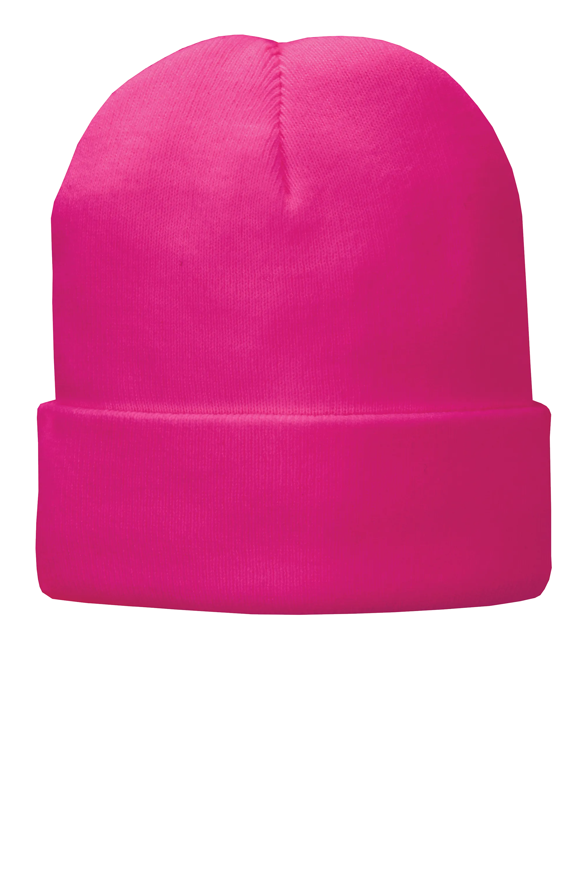 Port & Company® Fleece-Lined Knit Cap - Neon Pink Glo