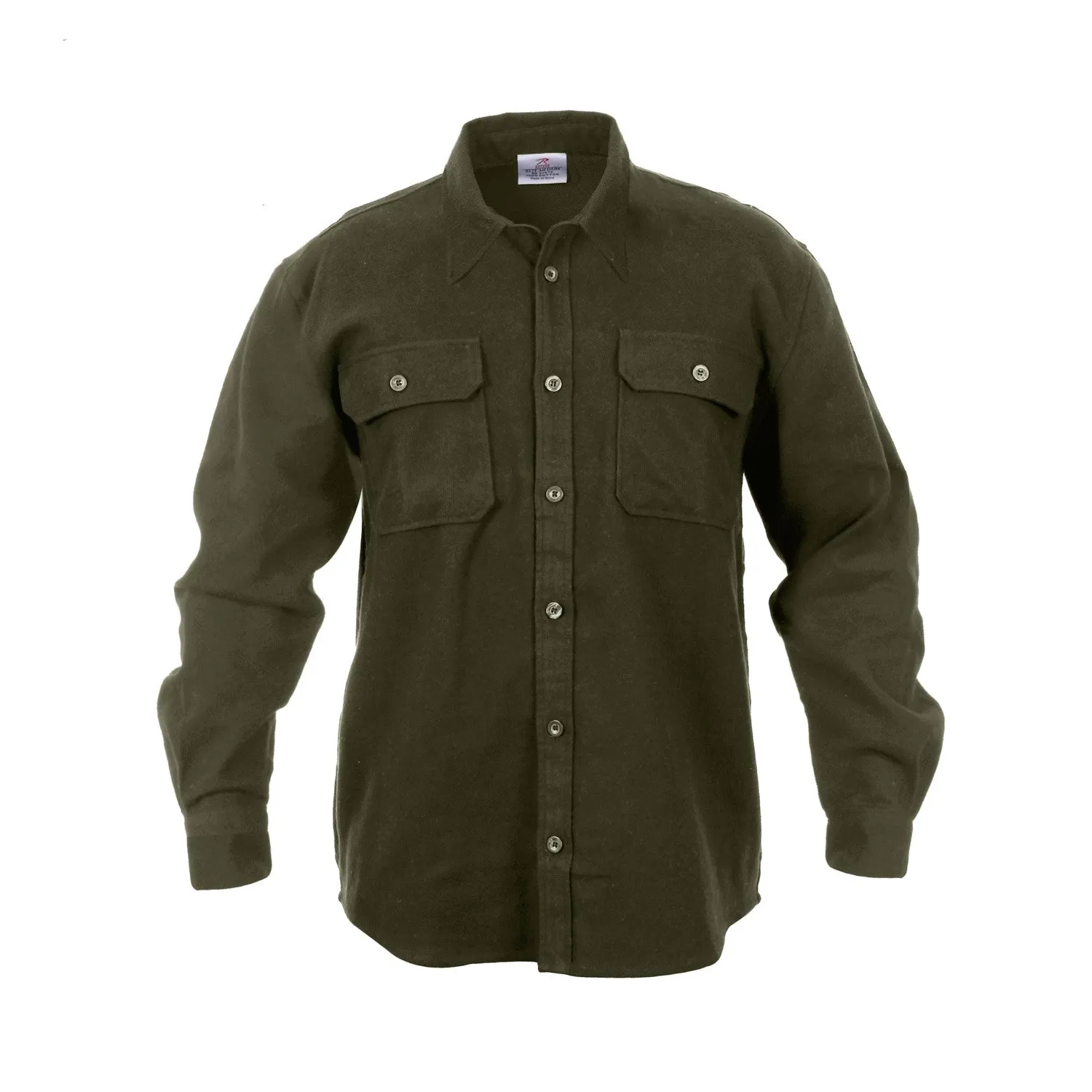 Rothco Mens Heavy Weight Solid Flannel Shirt - Size 2XL - 4XL