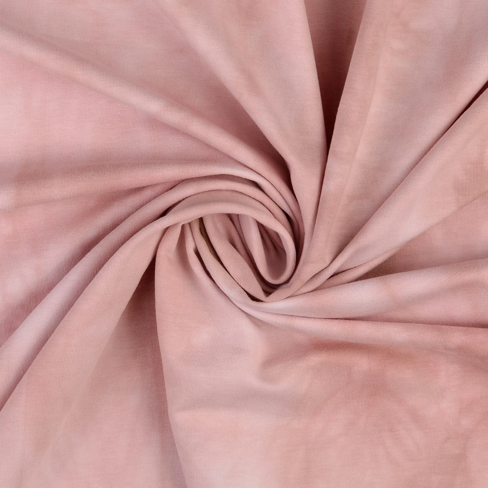 Tie Dye Old Rose Cotton French Terry Fabric